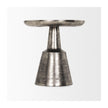 Mercana Bobbi Textured Polished Nickel Cast Aluminum Metal Accent Table
