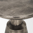 Mercana Bobbi Textured Polished Nickel Cast Aluminum Metal Accent Table