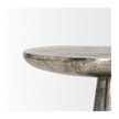 Mercana Bobbi Textured Polished Nickel Cast Aluminum Metal Accent Table