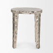Mercana Randy Textured Silver Nickel Cast Aluminum Metal Accent Table Clearance