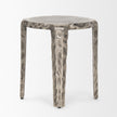 Mercana Randy Textured Silver Nickel Cast Aluminum Metal Accent Table Clearance