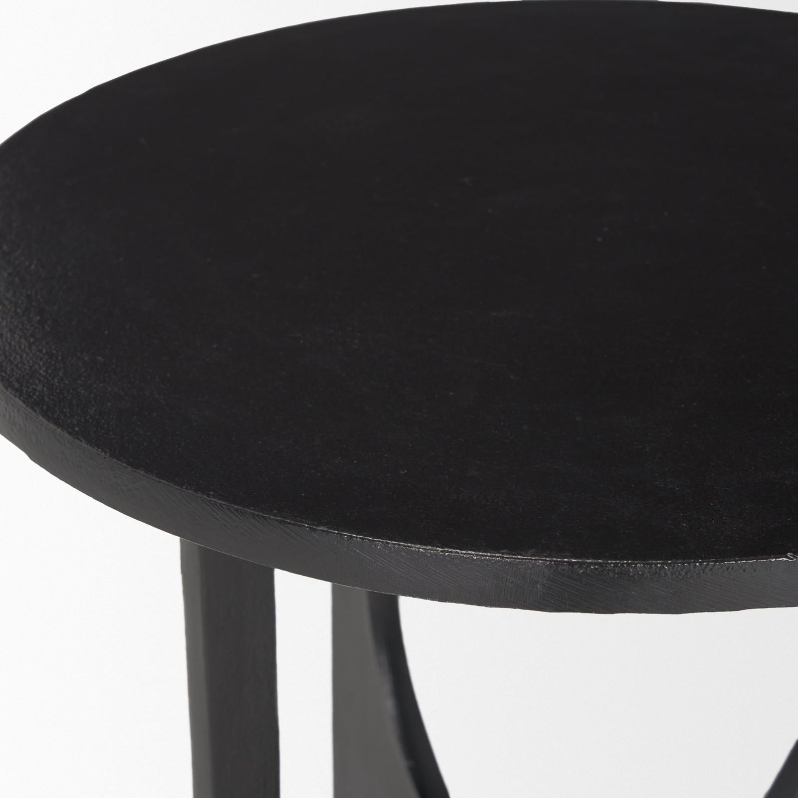 Mercana Sobi Matte Black Metal Side Table