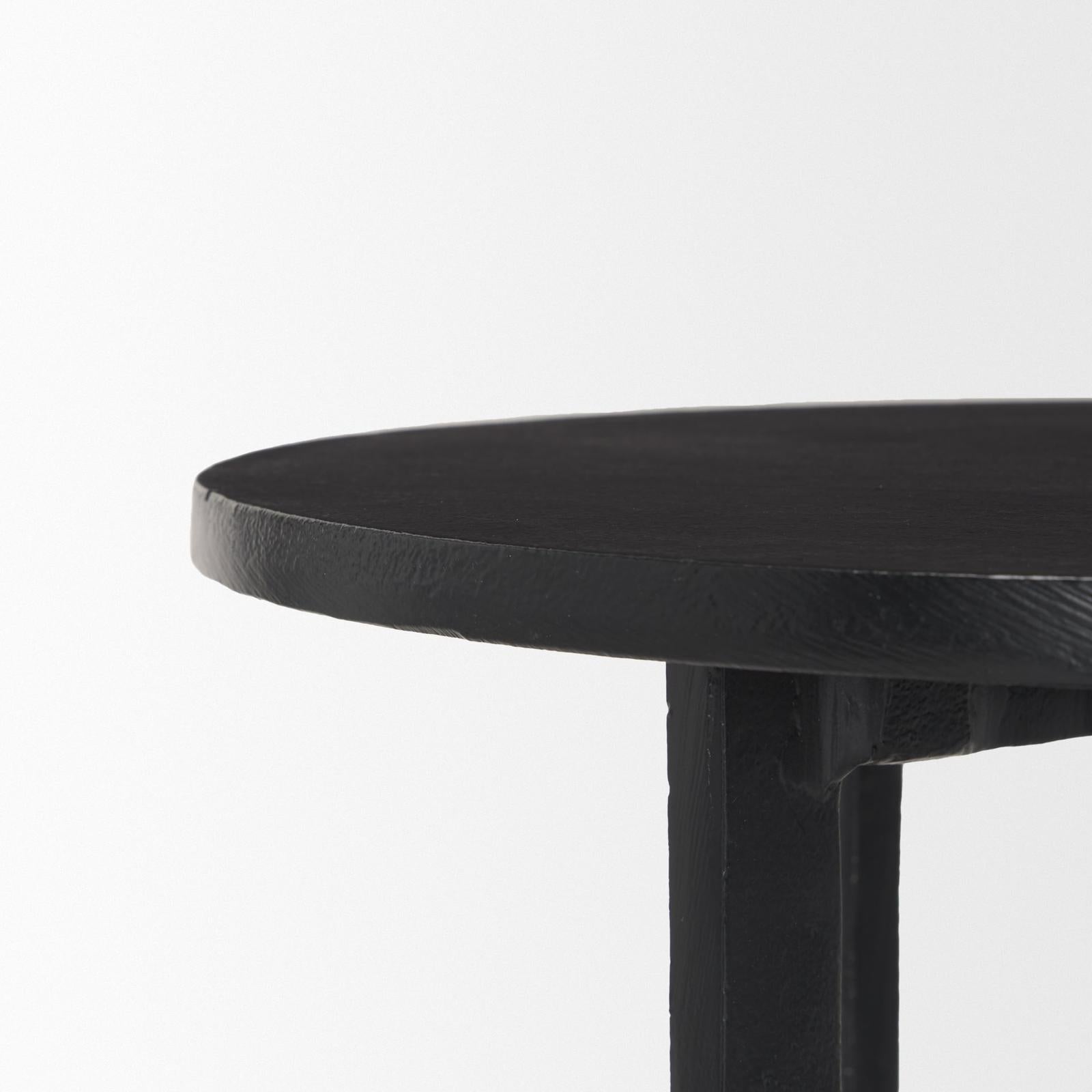 Mercana Sobi Matte Black Metal Side Table
