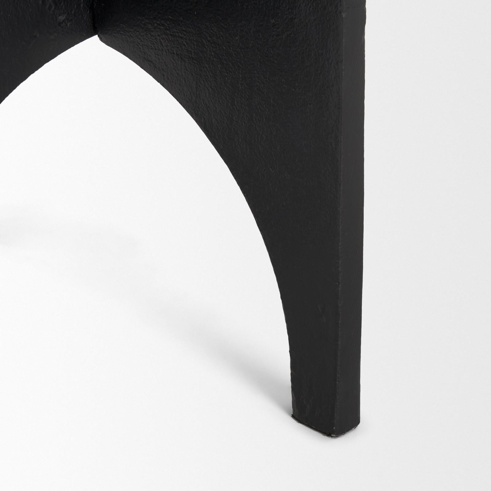 Mercana Sobi Matte Black Metal Side Table