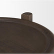 Mercana Romi Dark Brown Wood w/ Bottom Shelf Round Accent Table