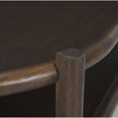 Mercana Romi Dark Brown Wood w/ Bottom Shelf Oval Coffee Table