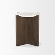 Mercana Bianca Wood w/ Marble Round Accent Table