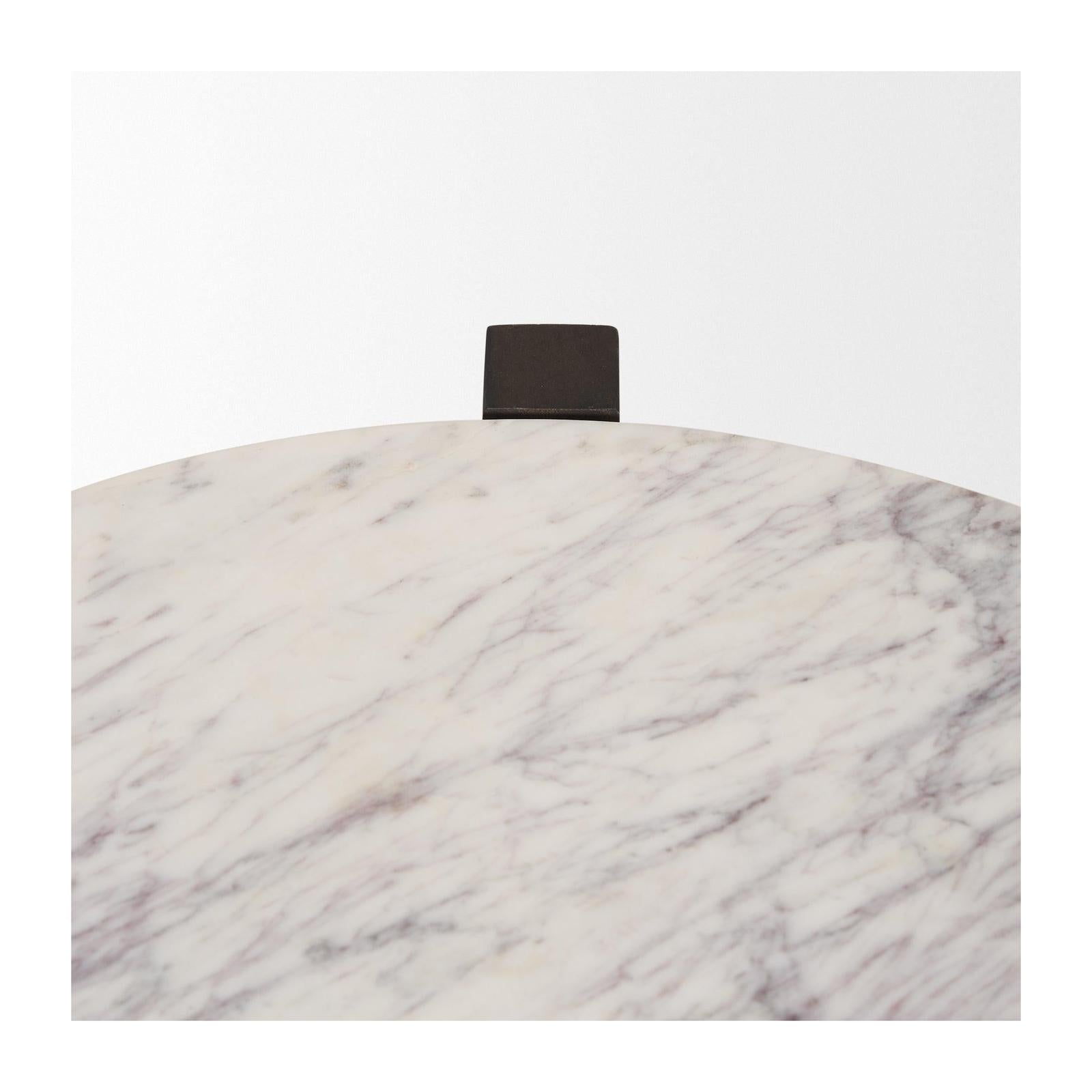 Mercana Bianca Wood w/ Marble Round Accent Table