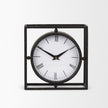 Mercana Raisa Black w/ Gold Antiquing Metal Table Clock