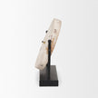 Mercana Raja Matte Black Metal w/ Wood Table Clock