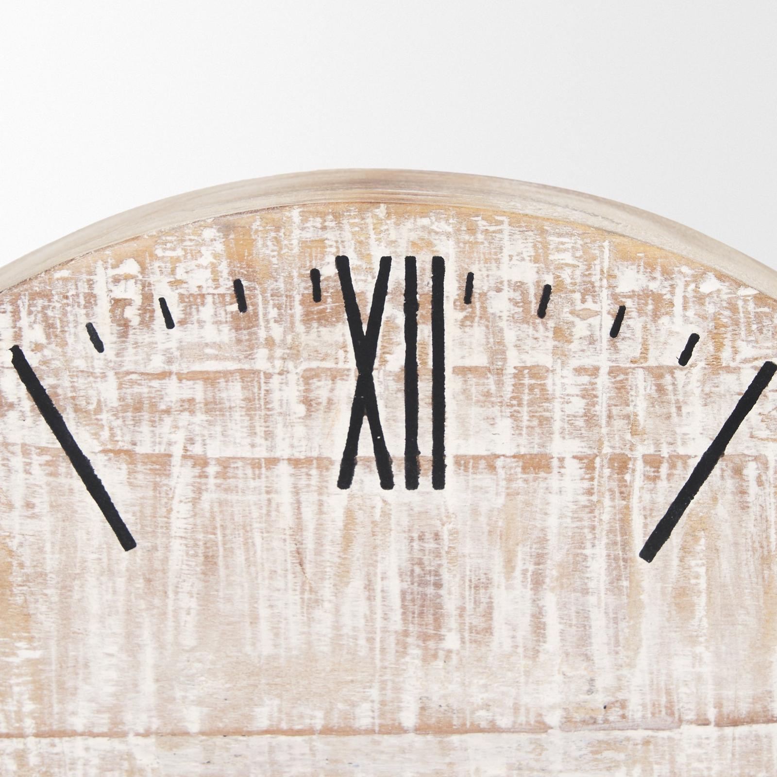 Mercana Raja Matte Black Metal w/ Wood Table Clock