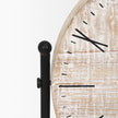 Mercana Raja Matte Black Metal w/ Wood Table Clock