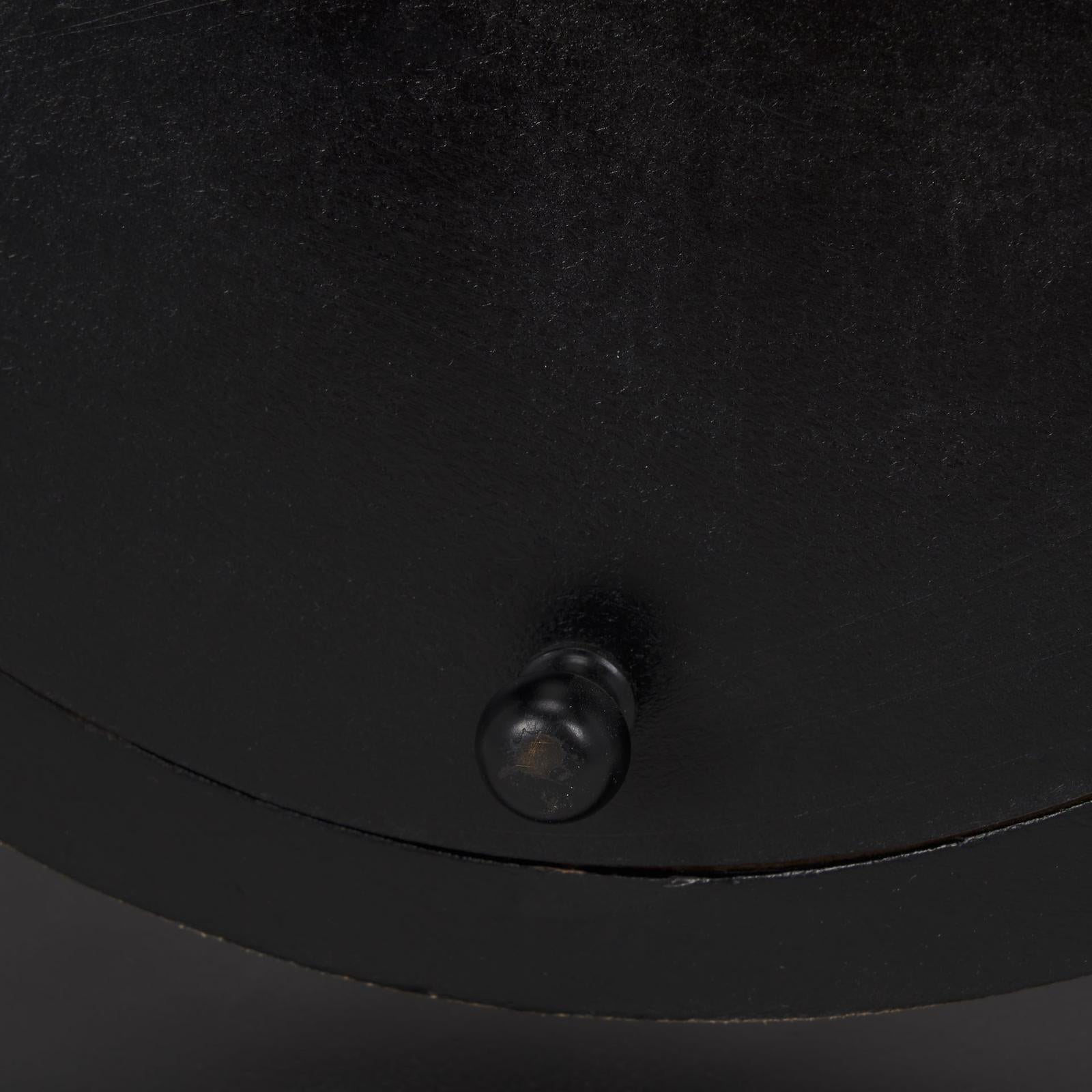 Mercana Raja Matte Black Metal w/ Wood Table Clock