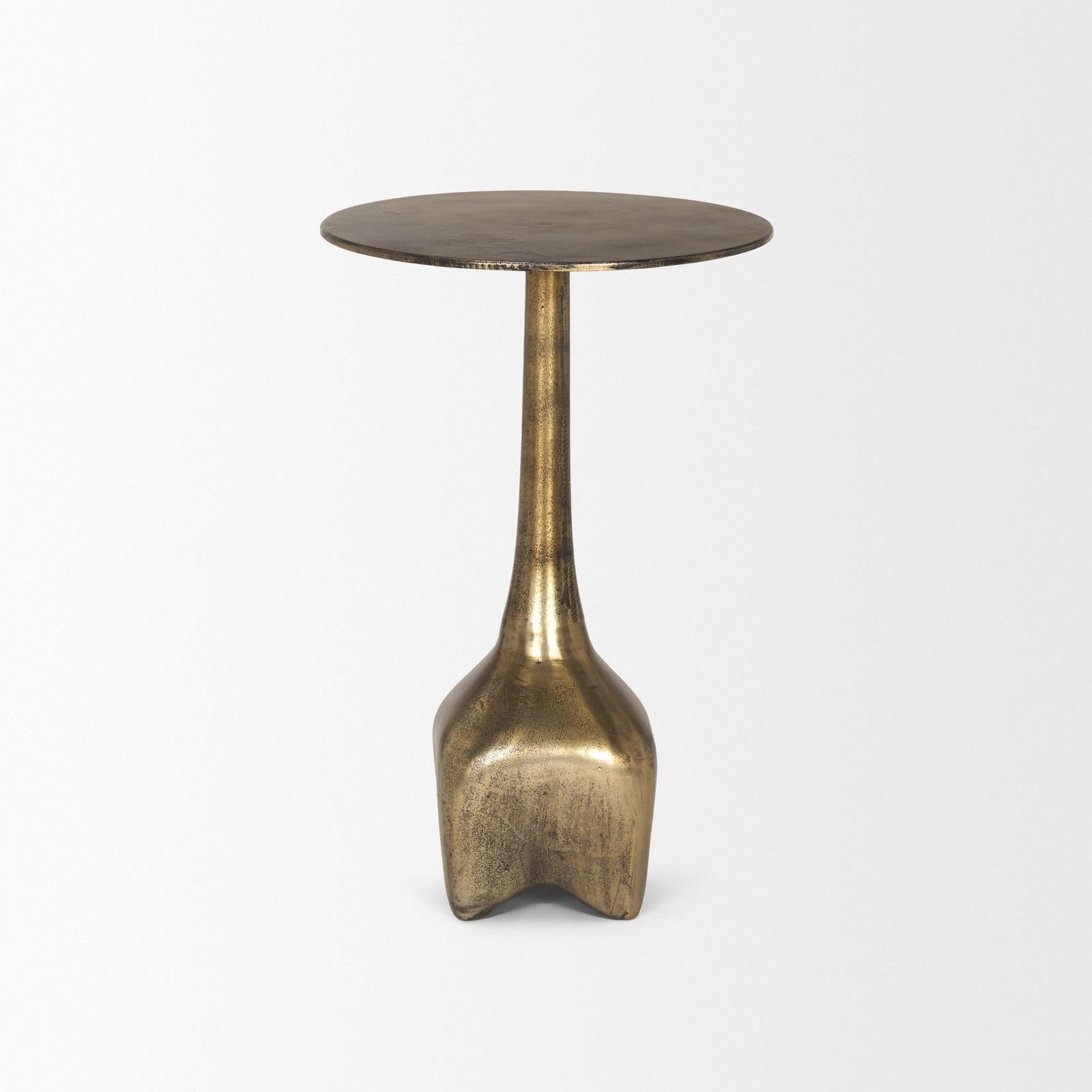 Mercana Risha Small Gold Metal Accent Table