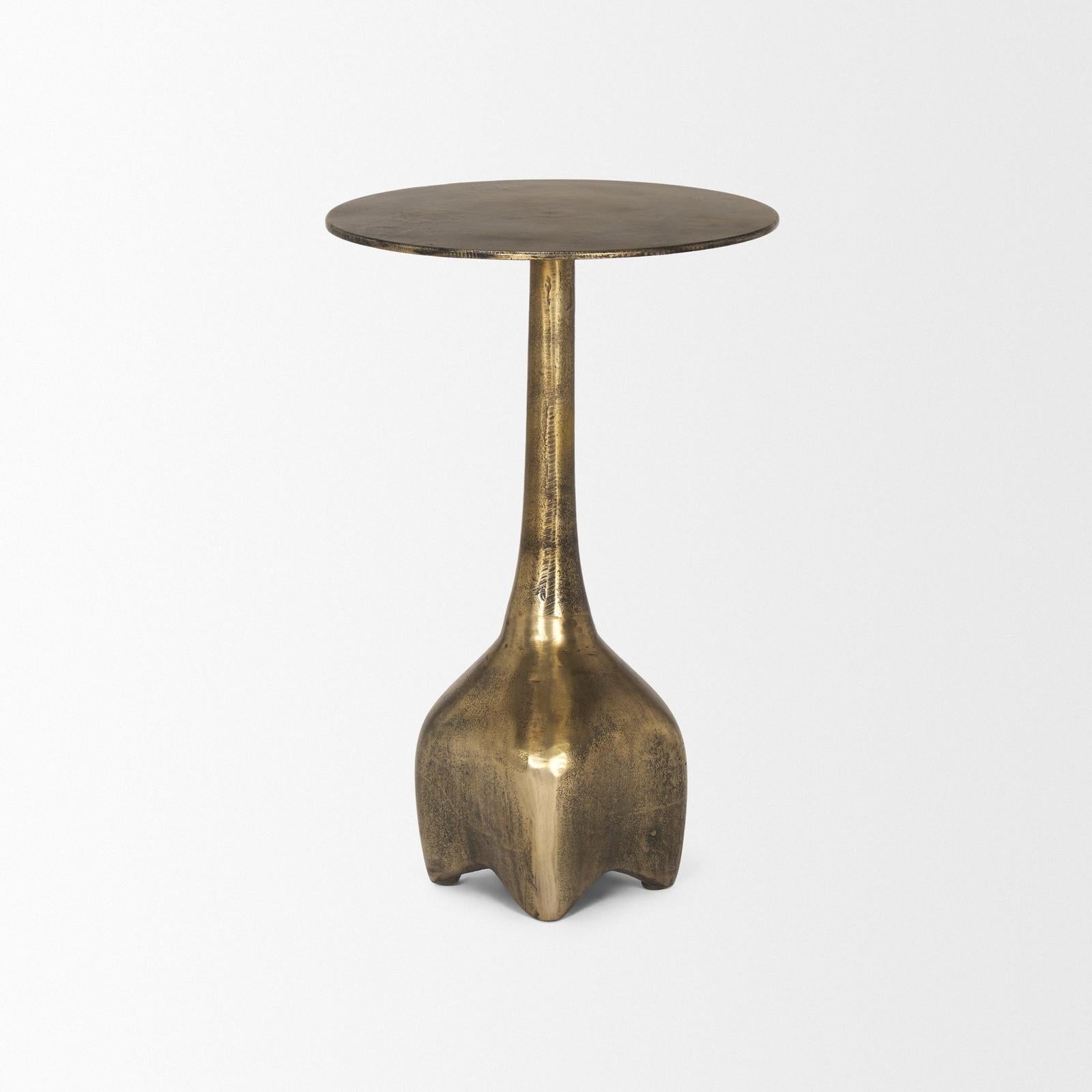 Mercana Risha Small Gold Metal Accent Table