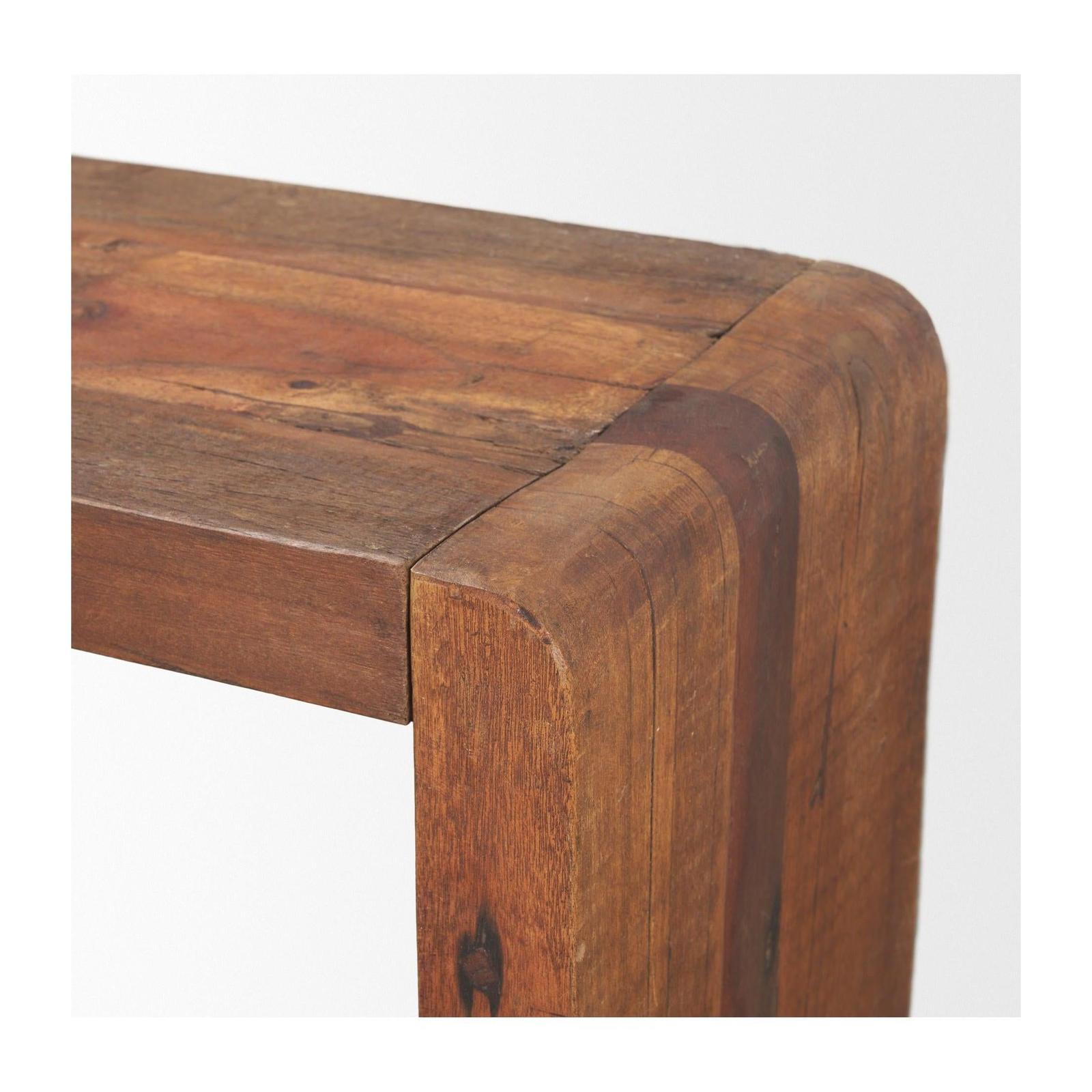 Mercana Estelle Rustic Brown Reclaimed Wood Console Table