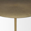 Mercana Rini Gold Metal and White Marble Accent Table