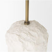 Mercana Rini Gold Metal and White Marble Accent Table