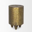 Mercana Rosh Textured Gold Metal w/ Acid Wash Accent Table