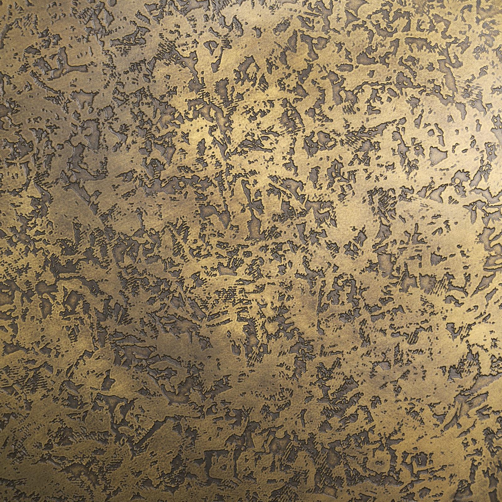 Mercana Rosh Textured Gold Metal w/ Acid Wash Accent Table