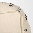 Mercana Saanvi Wool w/ Cream and Black Stitched Cross Patterned Pouf Clearance