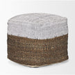 Mercana Samiya Jute w/ White Cotton Pouf Clearance