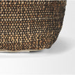 Mercana Samiya Jute w/ White Cotton Pouf Clearance