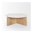 Mercana Bianca Wood w/ Marble Round Top Coffee Table