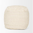 Mercana Sakaye Beige w/ Cream Stitched Patterned Pouf