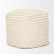 Mercana Sakaye Beige w/ Cream Stitched Patterned Pouf