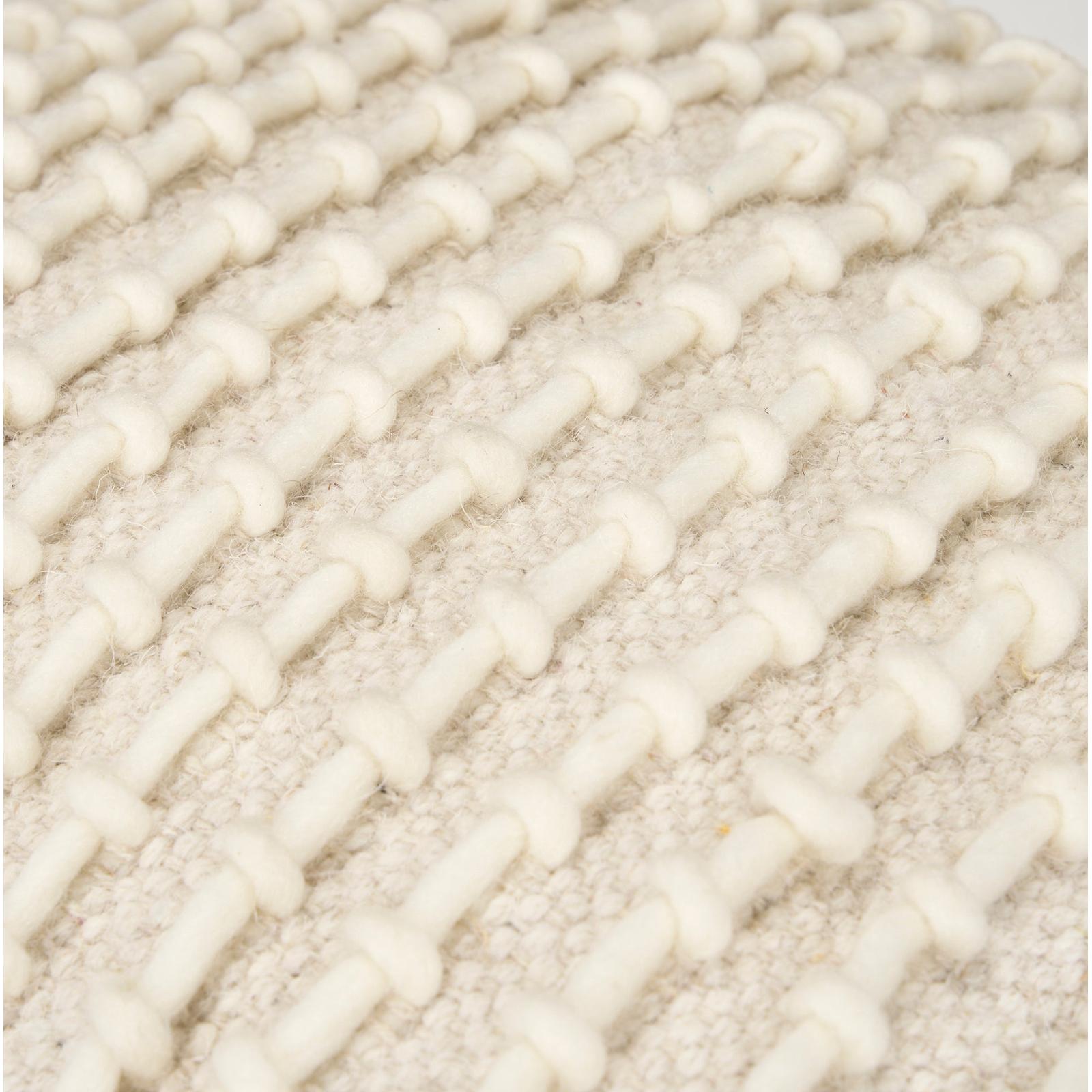 Mercana Sakaye Beige w/ Cream Stitched Patterned Pouf