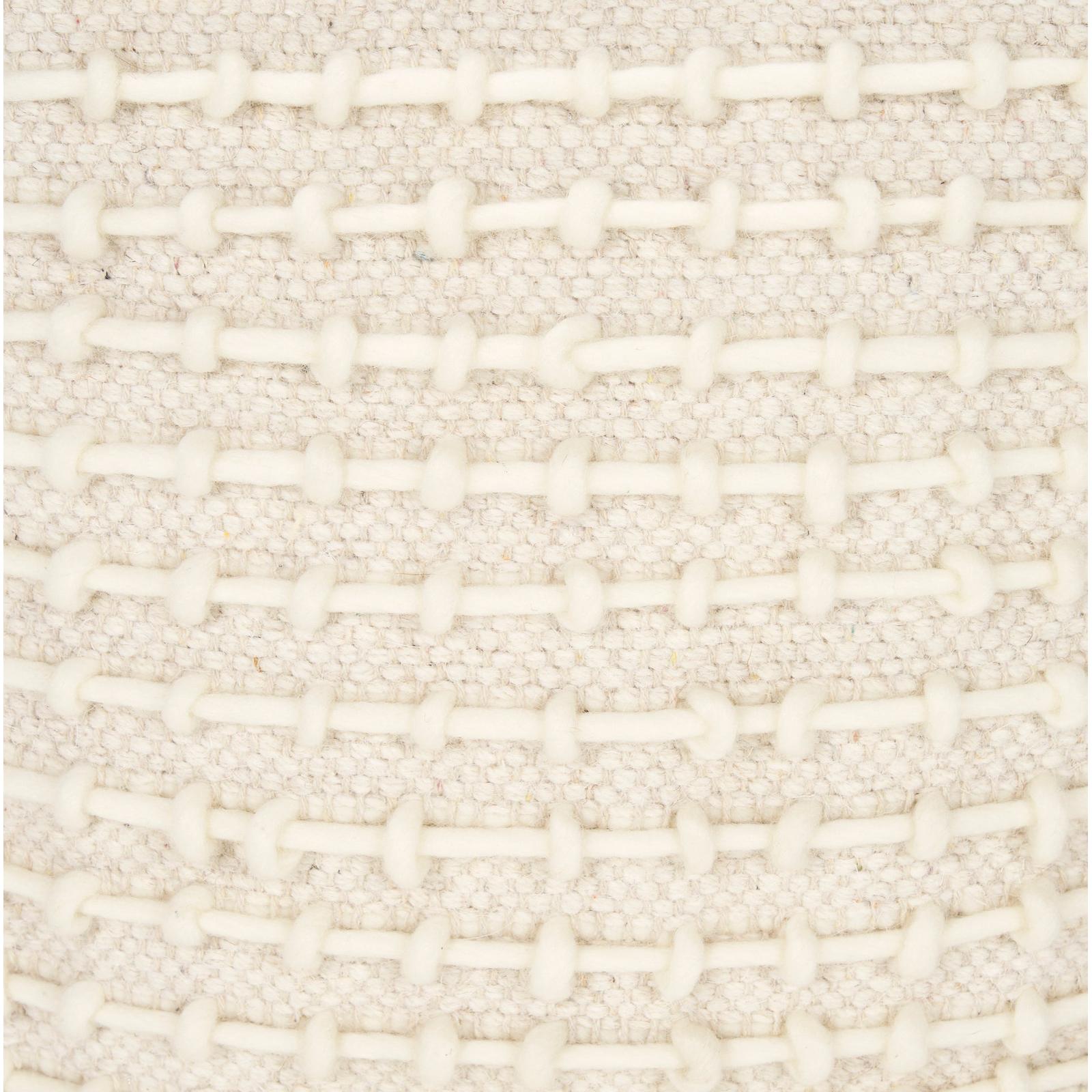 Mercana Sakaye Beige w/ Cream Stitched Patterned Pouf
