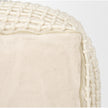 Mercana Sakaye Beige w/ Cream Stitched Patterned Pouf