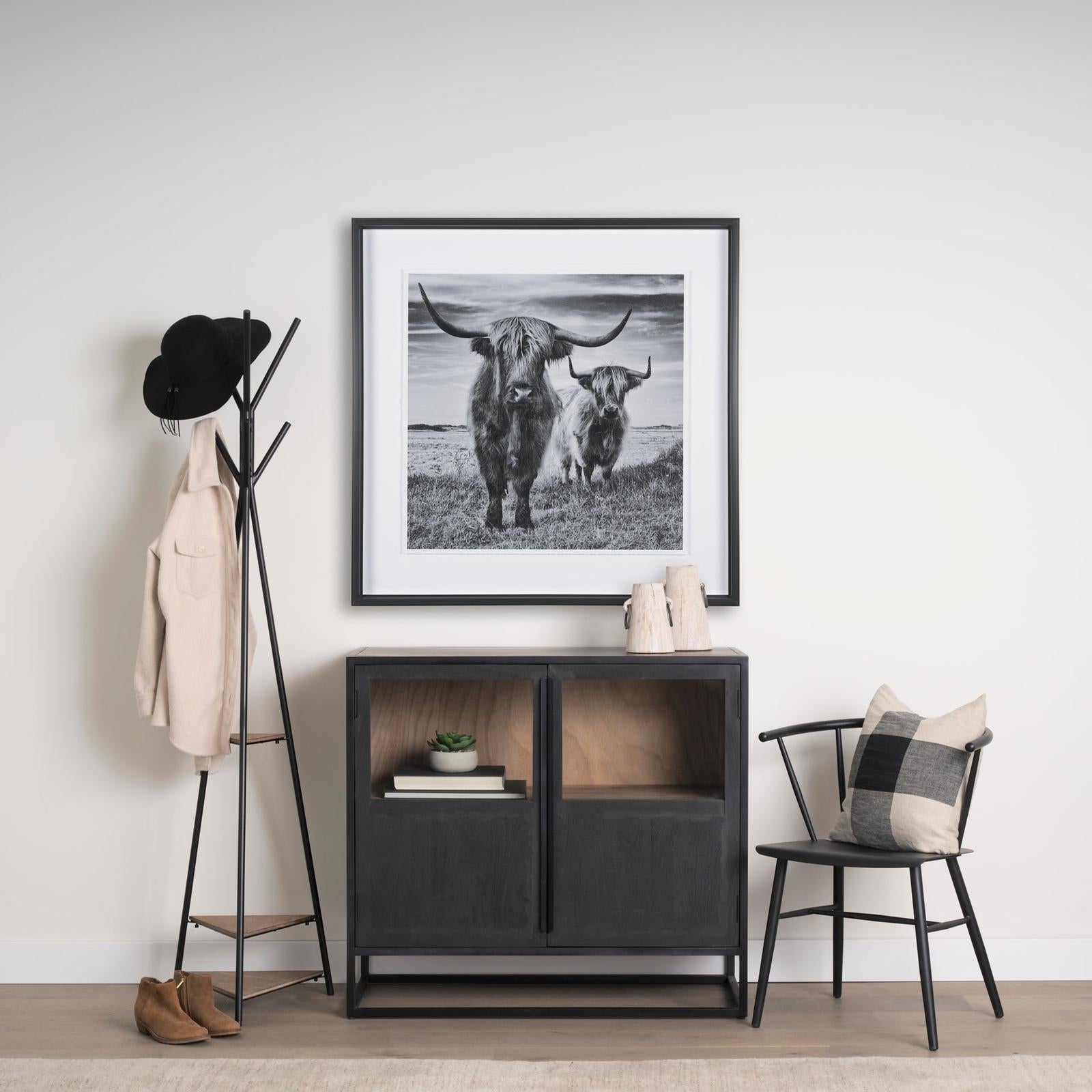 Mercana Everett Matte Black Metal Coat Rack