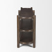 Mercana Romi Dark Brown Wood w/ 3 Shelves Oval Console Table TOP