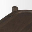 Mercana Romi Dark Brown Wood w/ 3 Shelves Oval Console Table TOP
