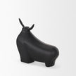 Mercana Radu Matte Black Metal Bull Decorative Object
