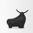 Mercana Radu Matte Black Metal Bull Decorative Object
