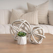 Mercana Espanlade White Wooden Beaded Orb