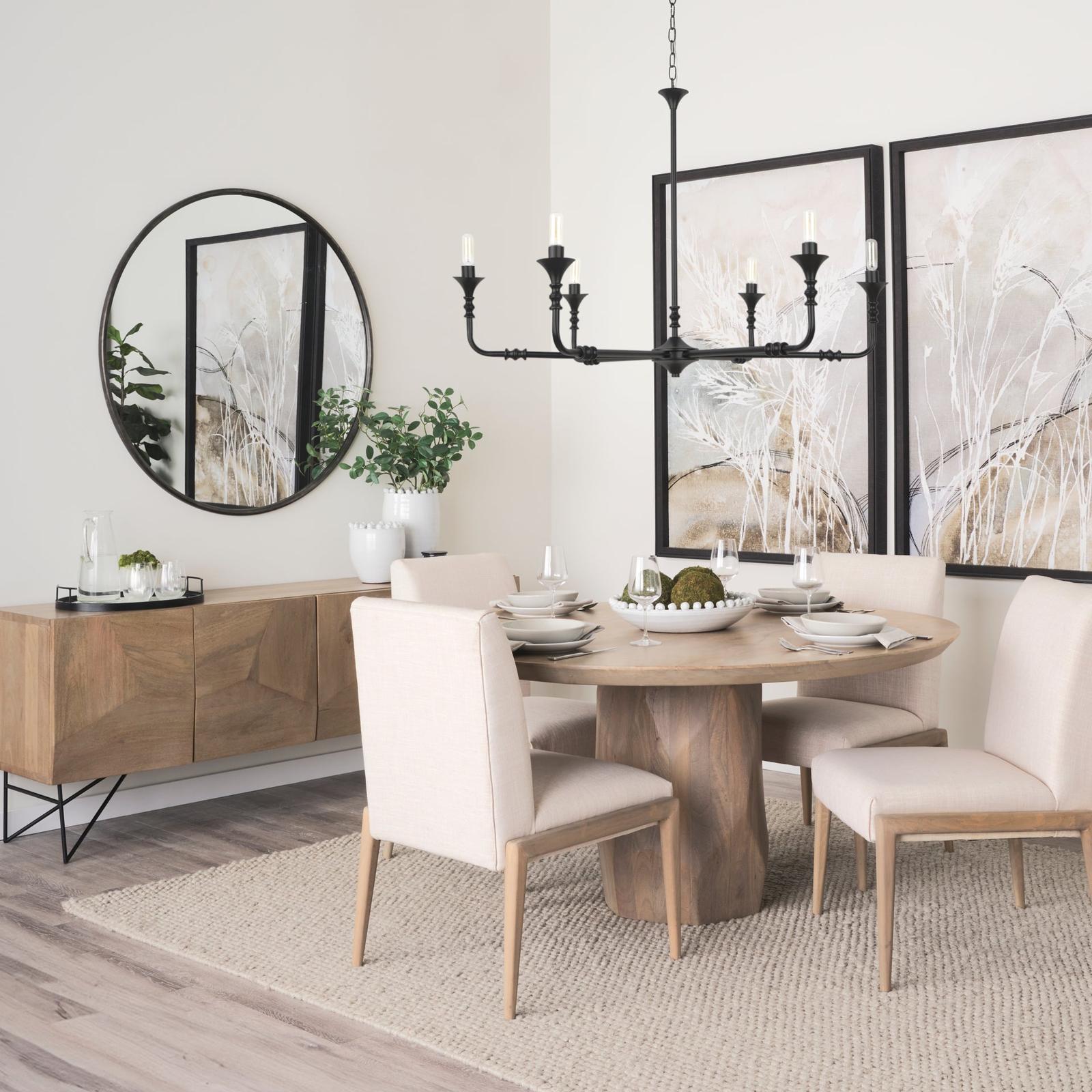 Mercana Palisades Upholstery w/ Solid Wood Armless Dining Chair