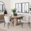 Mercana Hartt Dining Chair W/ Matte Black Metal Frame and Gray Fabric Clearance