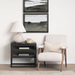 Mercana Nico Oatmeal Upholstered w/ Brown Wood Accent Chair Clearance