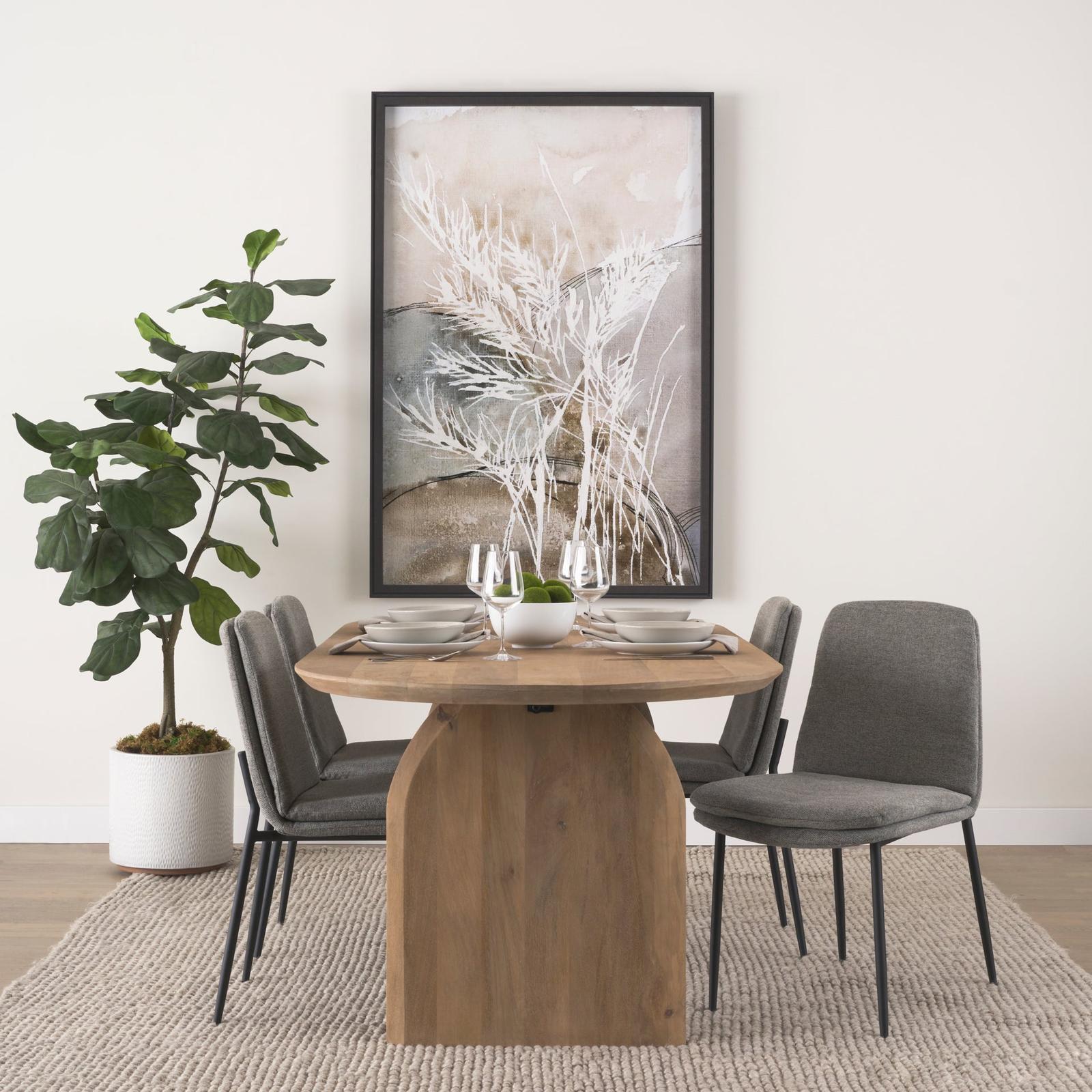 Mercana Eve Dining Chair Fabric & Matte Black Metal