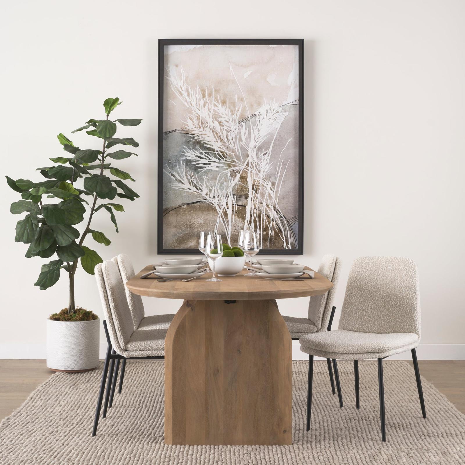 Mercana Eve Dining Chair Fabric & Matte Black Metal