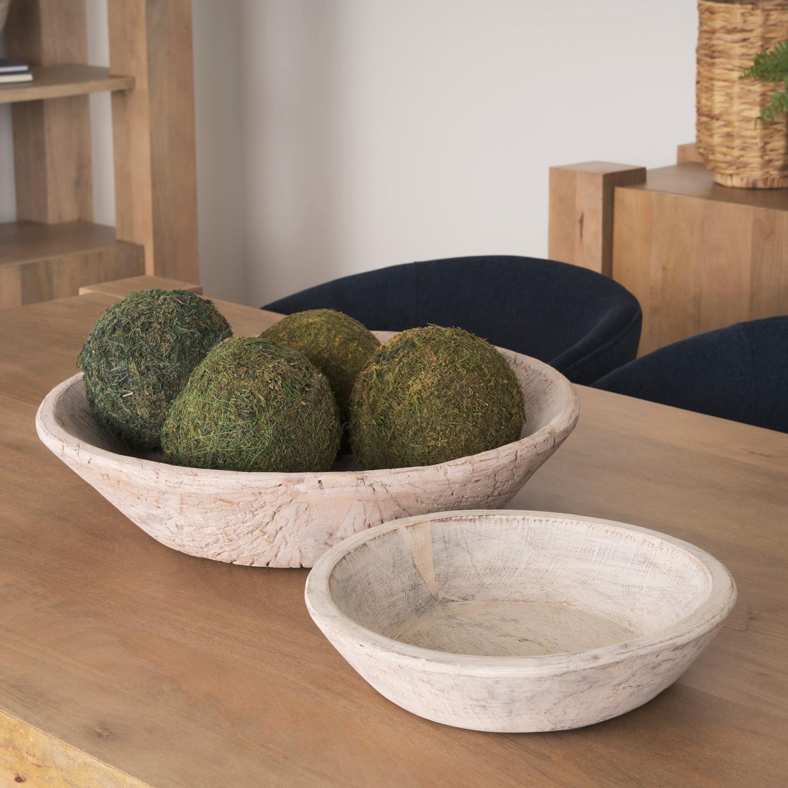 Mercana Nikita Large Reclaimed Wood Bowls- Set of 2