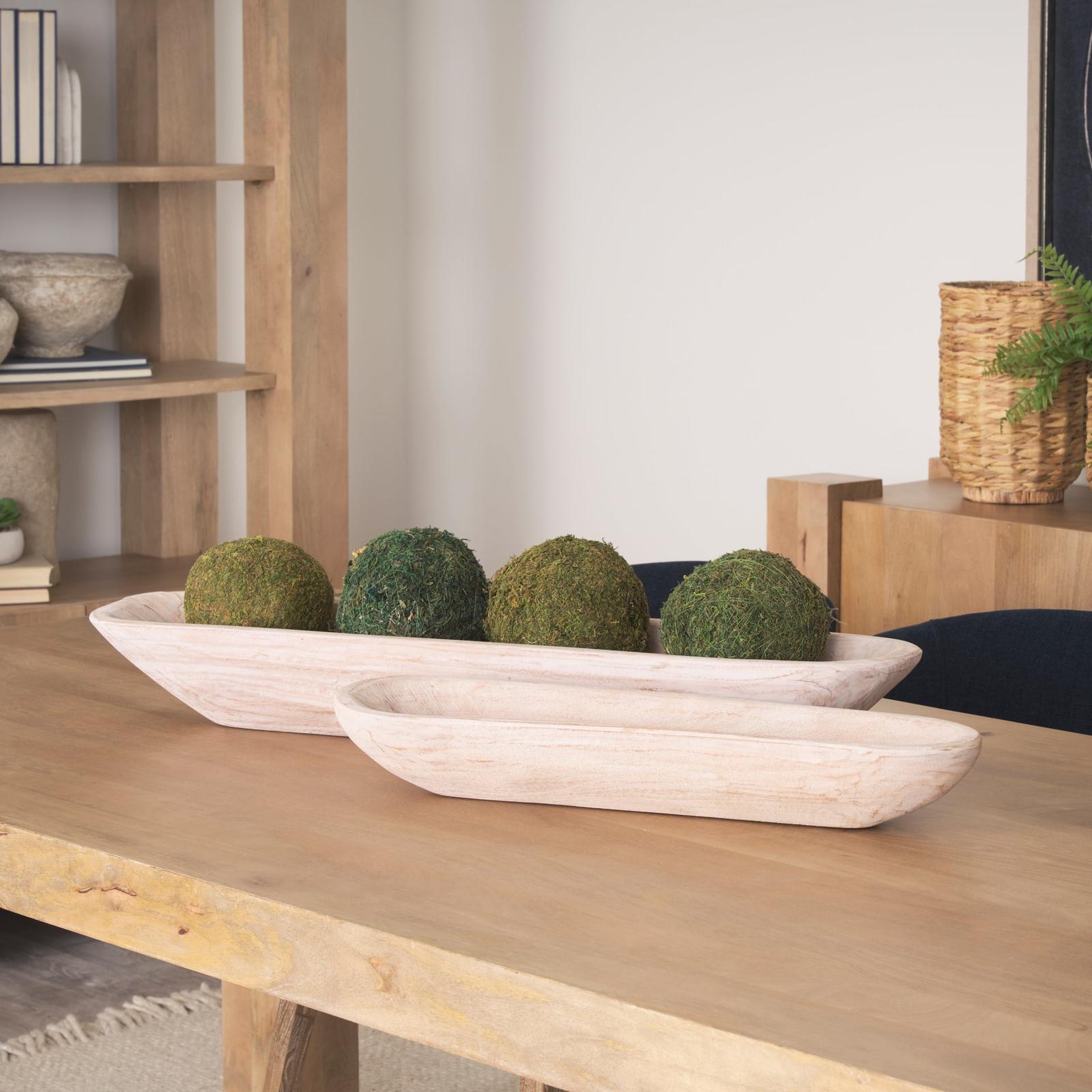 Mercana Athena Extra Large Reclaimed Wood Trays - Set of 2