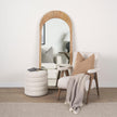 Mercana Nico Oatmeal Upholstered w/ Brown Wood Accent Chair Clearance