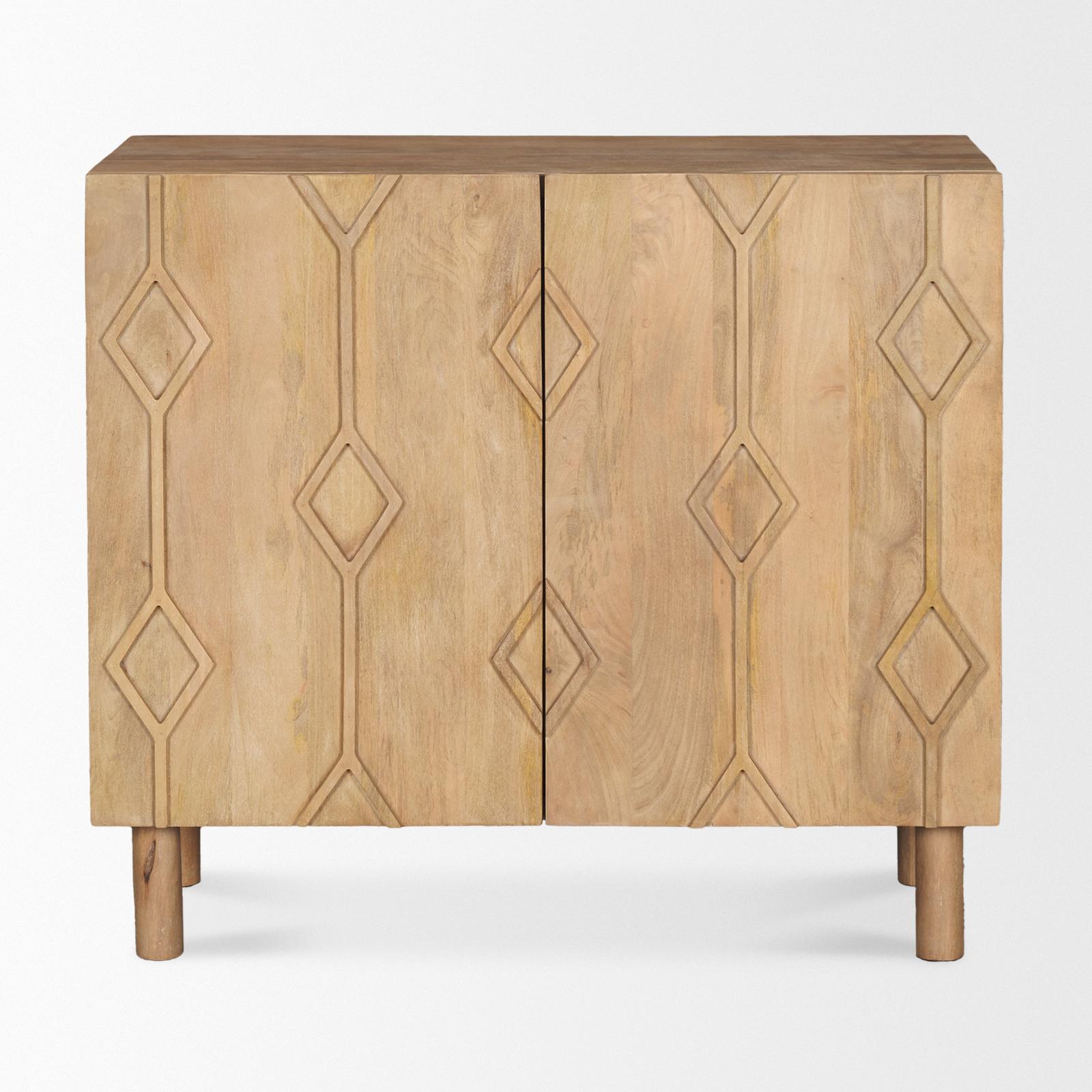 Mercana Heera Diamond Motif w/ Shelf Accent Cabinet