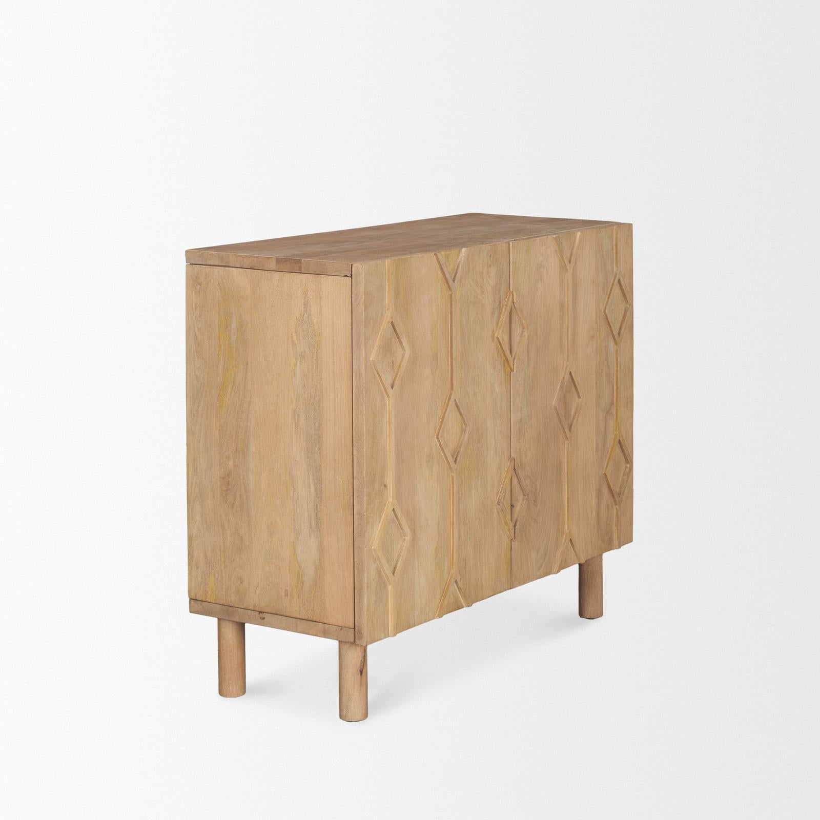 Mercana Heera Diamond Motif w/ Shelf Accent Cabinet