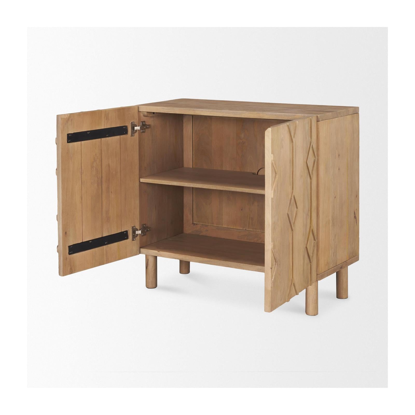 Mercana Heera Diamond Motif w/ Shelf Accent Cabinet